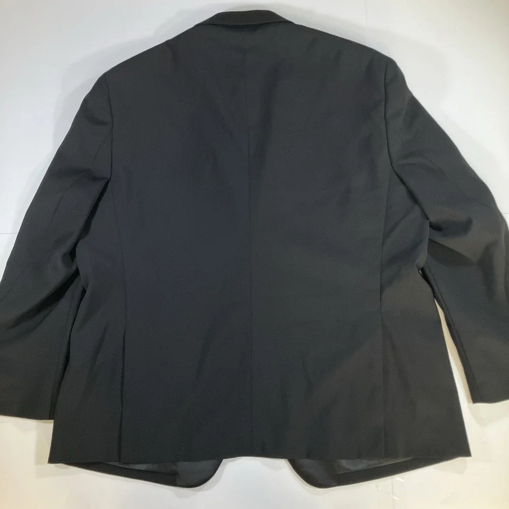 Jos A Bank Tuxedo Jacket Mens 50R Black Wool Tailored Fit Satin Lapel Formal
